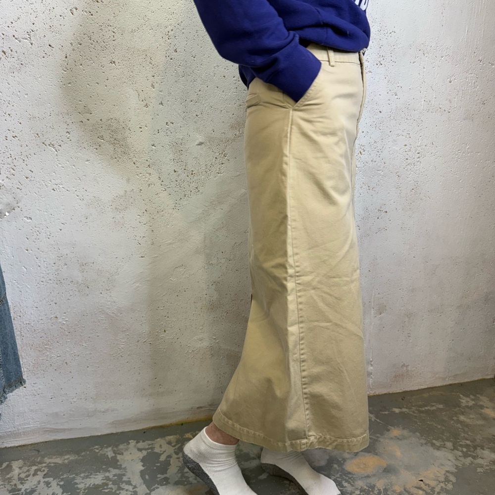 Vintage 2000s Denim Tan Beige Women's Long Maxi/Midi Skirt Size XS Old Navy - Picture 7 of 15